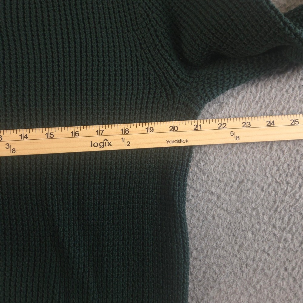 J.Crew Sweater Mens Medium Waffle Knit 1/2 Zip Pullover Cotton Mock Neck NEW $90 - Picture 9 of 10